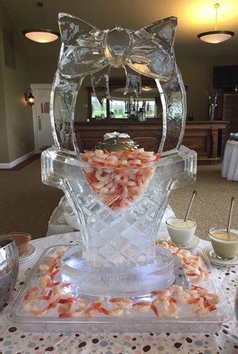 Easter-Ice-Sculpture-3D-Basket-with-Shrimp