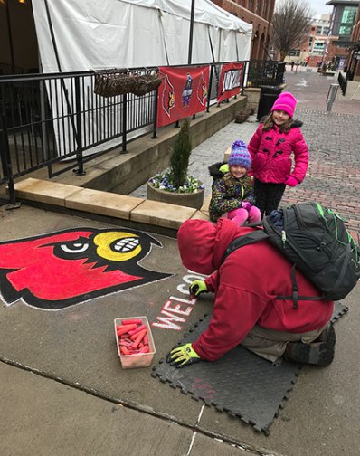 Chalk-Drawing-Cardinals-Logo-Greg-and-girls