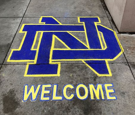 Chalk-Drawing-Notre-Dame-Logo